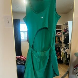 lululemon athletica Teal Backless romper 3”